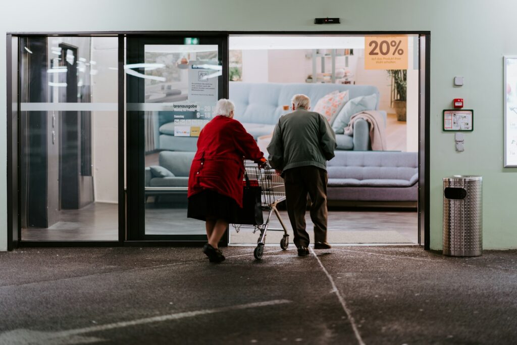 Supported living assistance helping a client stay independent